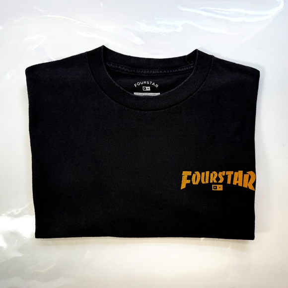 Fourstar Clothing x Thrasher Mag T-Shirt Size Medium Black Skateboarding 90s Y2k - Picture 4 of 6